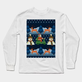 Funny Christmas Pixel pattern Long Sleeve T-Shirt